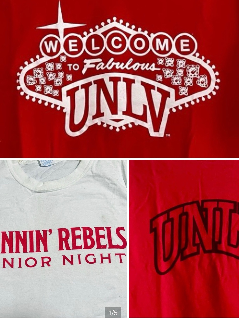 Las Vegas UNLV Rebel Tshirts BUNDLE (3)